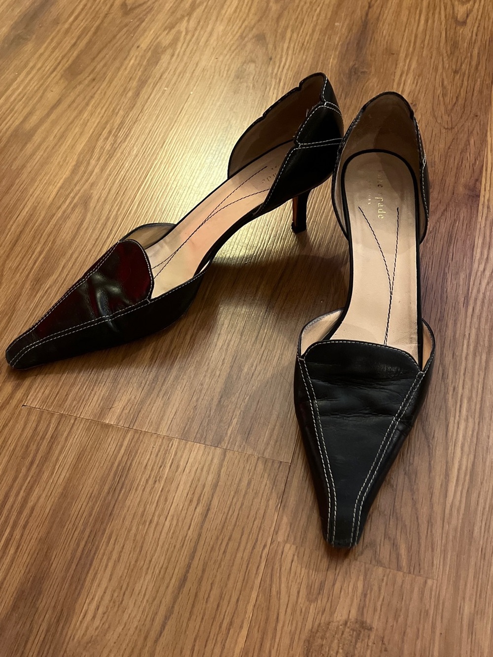 Vintage Kate Spade Italian Leather D’Orsay Pointed Heels Sz 10B
